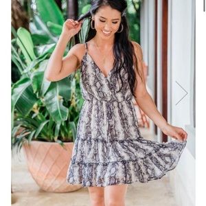 Snake print boutique dress